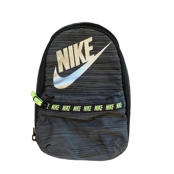 Nike Kids lunchbox/bag with top handle. Insulated. ID window. Grey/Neon. Swoosh - Picture 1 of 5
